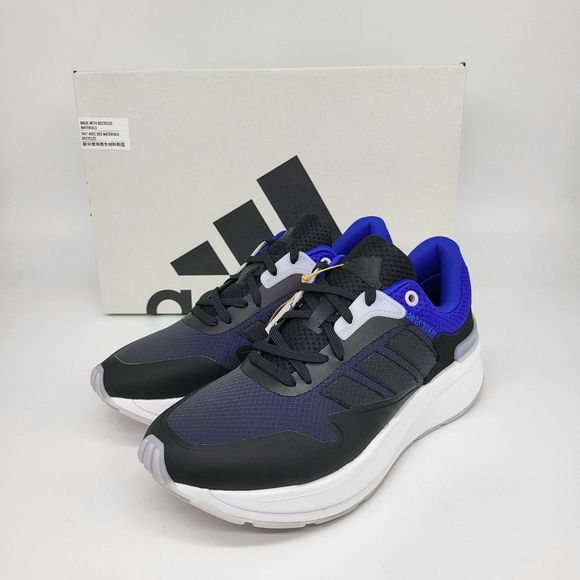 New adidas Znchill Lightmotion+ 'Black Blue White' Women's Running Shoes Size 7 - Picture 2 of 9